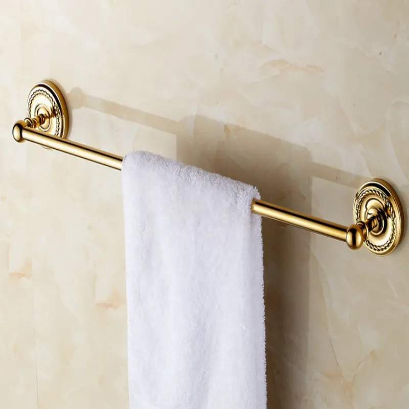 Luxury Gold Color Brass Wall Mounted Bathroom Single Towel Rail Holder Rack Bar aba603
Luxury Gold Color Brass Wall Mounted Bathroom Single Towel Rail Holder Rack Bar aba603