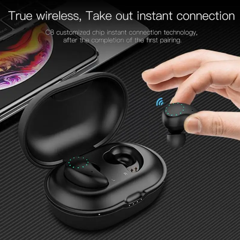 VODOOL Wireless Bluetooth V5.0 Headsets men women fashion Noise Reduction 3D Stereo Mini Headphones with Charging Compartment
VODOOL Wireless Bluetooth V5.0 Headsets men women fashion Noise Reduction 3D Stereo Mini Headphones with Charging Compartment