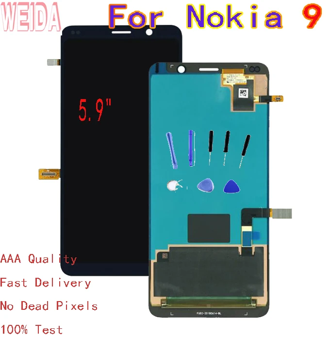 WEIDA 5.9" For Nokia 9 LCD Display Touch Screen Digitizer Assembly with Tool TA-1004 TA-1005
WEIDA 5.9" For Nokia 9 LCD Display Touch Screen Digitizer Assembly with Tool TA-1004 TA-1005
