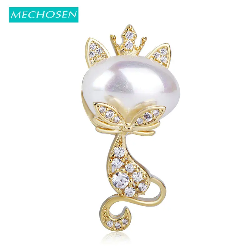 MECHOSEN Brass Cubic Zirconia Cute Cat Brooches Simulated Pearl Girl Kids Kawaii Animal Brooch Jewelry Bag Collar Accessories
MECHOSEN Brass Cubic Zirconia Cute Cat Brooches Simulated Pearl Girl Kids Kawaii Animal Brooch Jewelry Bag Collar Accessories
