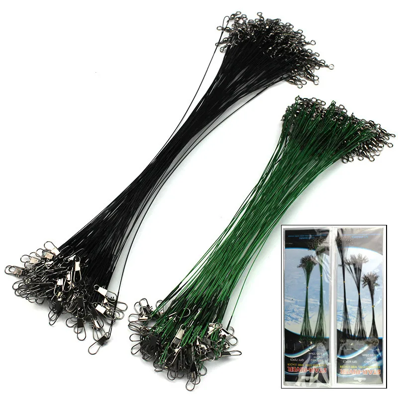72pcs/pack Anti-bite Fly Fishing lead Line Rope Wire leading line Stainless Steel Rolling Swivels 15cm 20cm 25 cm
72pcs/pack Anti-bite Fly Fishing lead Line Rope Wire leading line Stainless Steel Rolling Swivels 15cm 20cm 25 cm