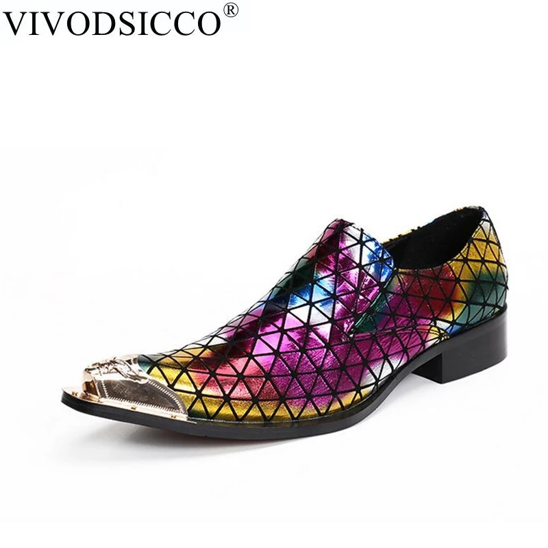 VIVODSICCO New Men Dress Shoes Fashion Style Man Mixed Color Bright Leather Wedding Shoes Social Sapato Male Oxfords Flats Shoes
VIVODSICCO New Men Dress Shoes Fashion Style Man Mixed Color Bright Leather Wedding Shoes Social Sapato Male Oxfords Flats Shoes