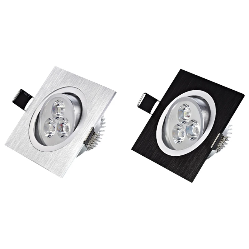 Встраиваемые светодиодные светильники квадратные регулируемые 3 Вт 5 7 110 В 220