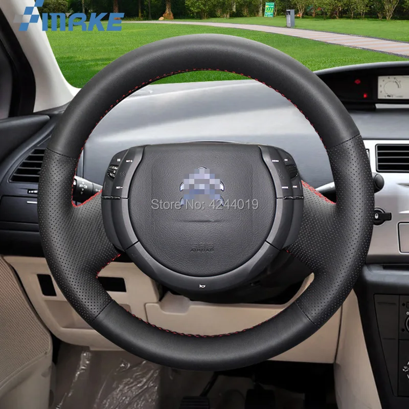 Чехол из черной кожи для рулевого колеса Citroen C-four C-Triumph, «сделай сам», Ручное шитье, аксессуары для автомобиля
Чехол из черной кожи для рулевого колеса Citroen C-four C-Triumph, «сделай сам», Ручное шитье, аксессуары для автомобиля