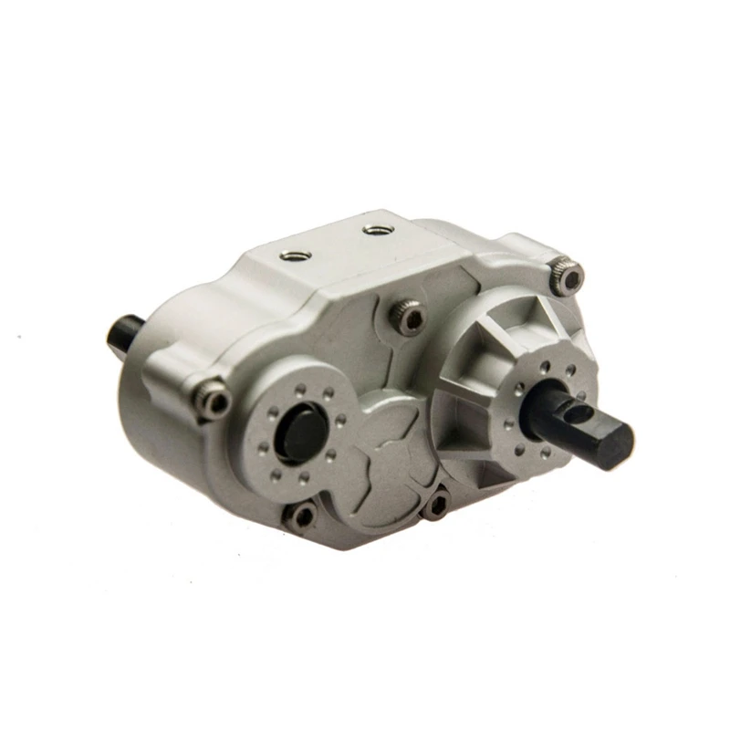 Серебряный 73 мм корпус передачи для SCX10 D90 1:10 RC Гусеничный CNC Металл сделано 1:14