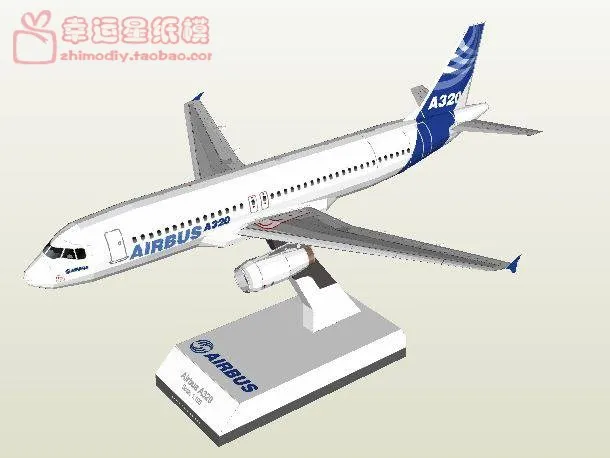 Vehicle Aircraft A320SAS(TB) 3D Paper Model DIY Manual Paper Moulding Toys