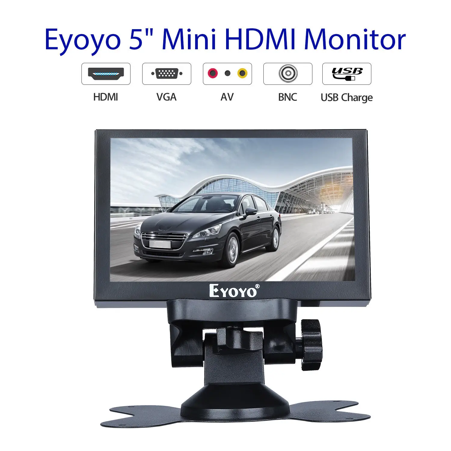 Eyoyo 5-дюймовый мини HDMI монитор 800x480 Автомобильный задний вид TFT ЖК-экран дисплей с