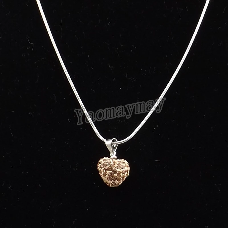 10pcs/Lot Champagne Love Heart Rhinestone Charm Silver Plated Necklace Women's Choker Free Shipping
10pcs/Lot Champagne Love Heart Rhinestone Charm Silver Plated Necklace Women's Choker Free Shipping