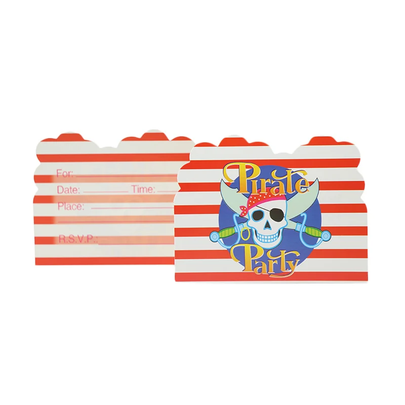 12pcs/set Pirate Party Theme Party Paper Invitation Cards For Kids Birthday Decor Baby Shower Party Supplies(6cards+6envelop)
12pcs/set Pirate Party Theme Party Paper Invitation Cards For Kids Birthday Decor Baby Shower Party Supplies(6cards+6envelop)