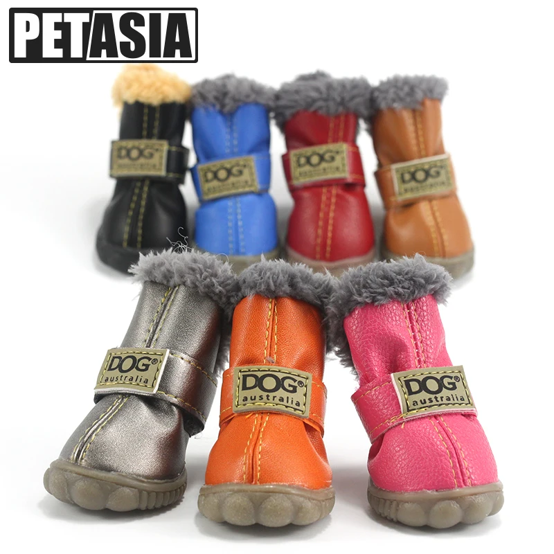 Фото Зимняя одежда для собак маленьких обувь Обувь на теплом меху - купить