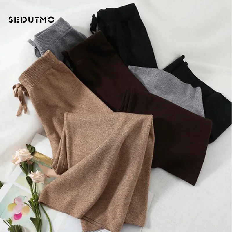 SEDUTMO Winter High Waist Pants Women Wide Leg Pant Loose Trousers Knitting Vintage Casual Streetwear Black Sweatpants ED574
SEDUTMO Winter High Waist Pants Women Wide Leg Pant Loose Trousers Knitting Vintage Casual Streetwear Black Sweatpants ED574