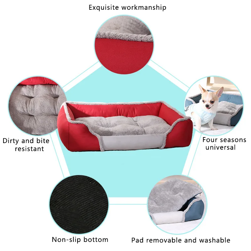 Washable Puppy Pet Cat Beds Mats Pet Dog Bed For Large Dogs Waterproof Dog House Kennel Autumn/Winter Warm Soft Dog Baskets Nest
Washable Puppy Pet Cat Beds Mats Pet Dog Bed For Large Dogs Waterproof Dog House Kennel Autumn/Winter Warm Soft Dog Baskets Nest