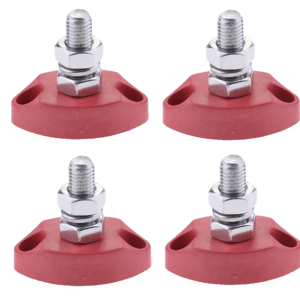4pcs 6mm Red Junction Block Power Post Insulated Terminal Stud Boat Marine Stainless Steel Stud
4pcs 6mm Red Junction Block Power Post Insulated Terminal Stud Boat Marine Stainless Steel Stud