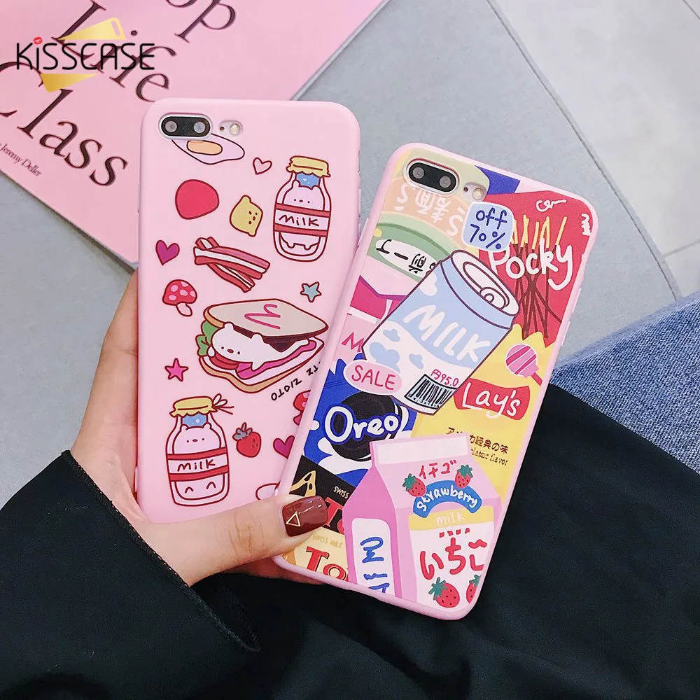 Ультрамягкий чехол с рисунком еды для iPhone 6 Plus 6S 7 8 XS Max XR X|Бамперы| |