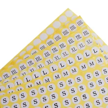 Wholesale Stock Paper Self-Adhesive Size Labels For Clothing Garment Shoes Size Sticker Tags Sticker Size Label Xs/S/M/L/Xl Size