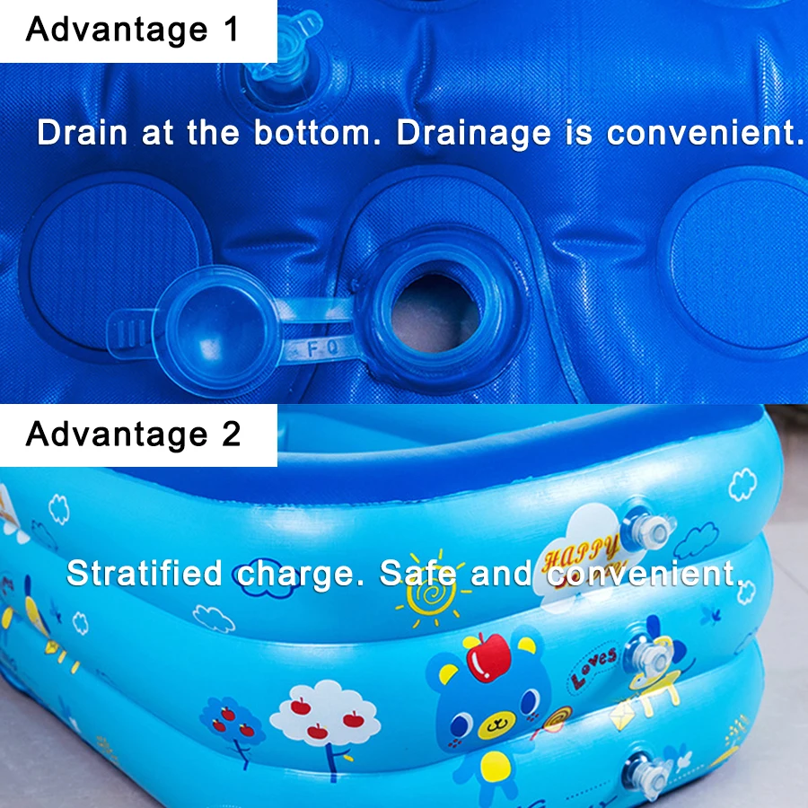 Надувной бассейн для бассейна детский надувной из пластикового