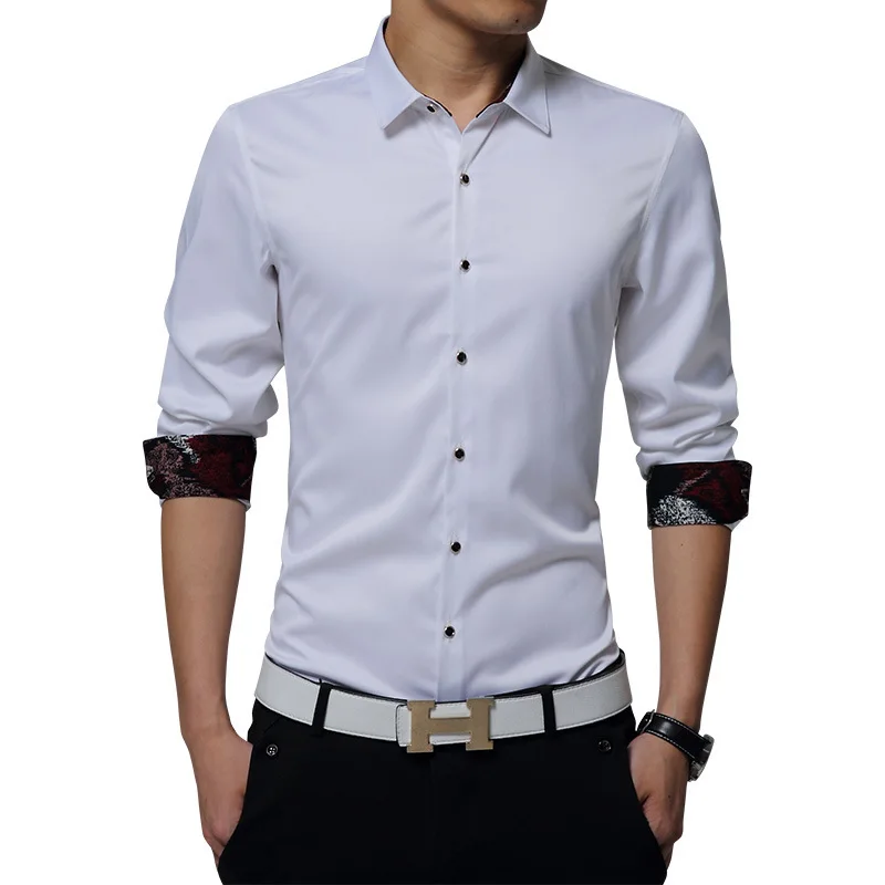 2019 Spring New Men's Long-sleeved Shirt Pure Color Lapel Repair Business Men Fashion Casual Shirts
2019 Spring New Men's Long-sleeved Shirt Pure Color Lapel Repair Business Men Fashion Casual Shirts