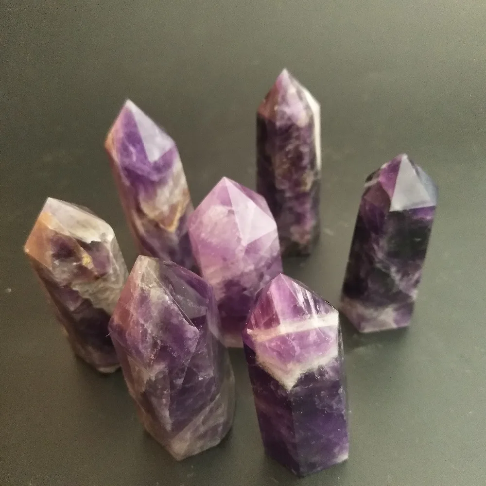 4pcs/packs natural fantasy amethyst crystal wand energy quartz crystal point healing stone
4pcs/packs natural fantasy amethyst crystal wand energy quartz crystal point healing stone