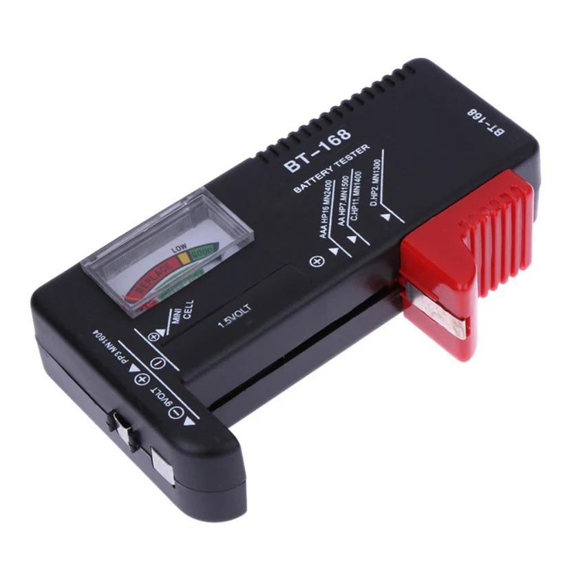 BT-168 Portable Battery Tester for 1.5V AA AAA C/D, 9V Battery Universal Pointer Display Battery Meter, No Need Battery Supply
BT-168 Portable Battery Tester for 1.5V AA AAA C/D, 9V Battery Universal Pointer Display Battery Meter, No Need Battery Supply
