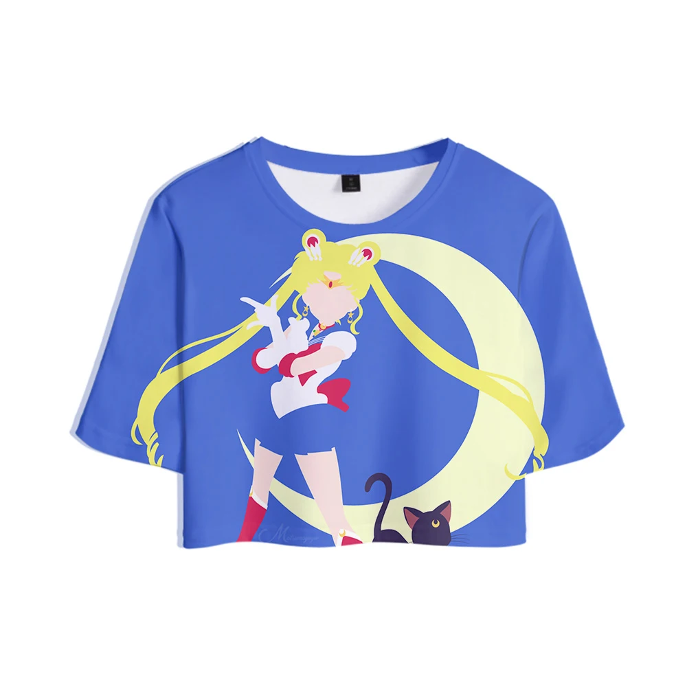 Summer Sailor Moon Exposed navel 3D T-shirt Women Short Sleeve Casual Cotton O-Neck 3D Print Sailor Moon Exposed navel T-Shirt
Summer Sailor Moon Exposed navel 3D T-shirt Women Short Sleeve Casual Cotton O-Neck 3D Print Sailor Moon Exposed navel T-Shirt
