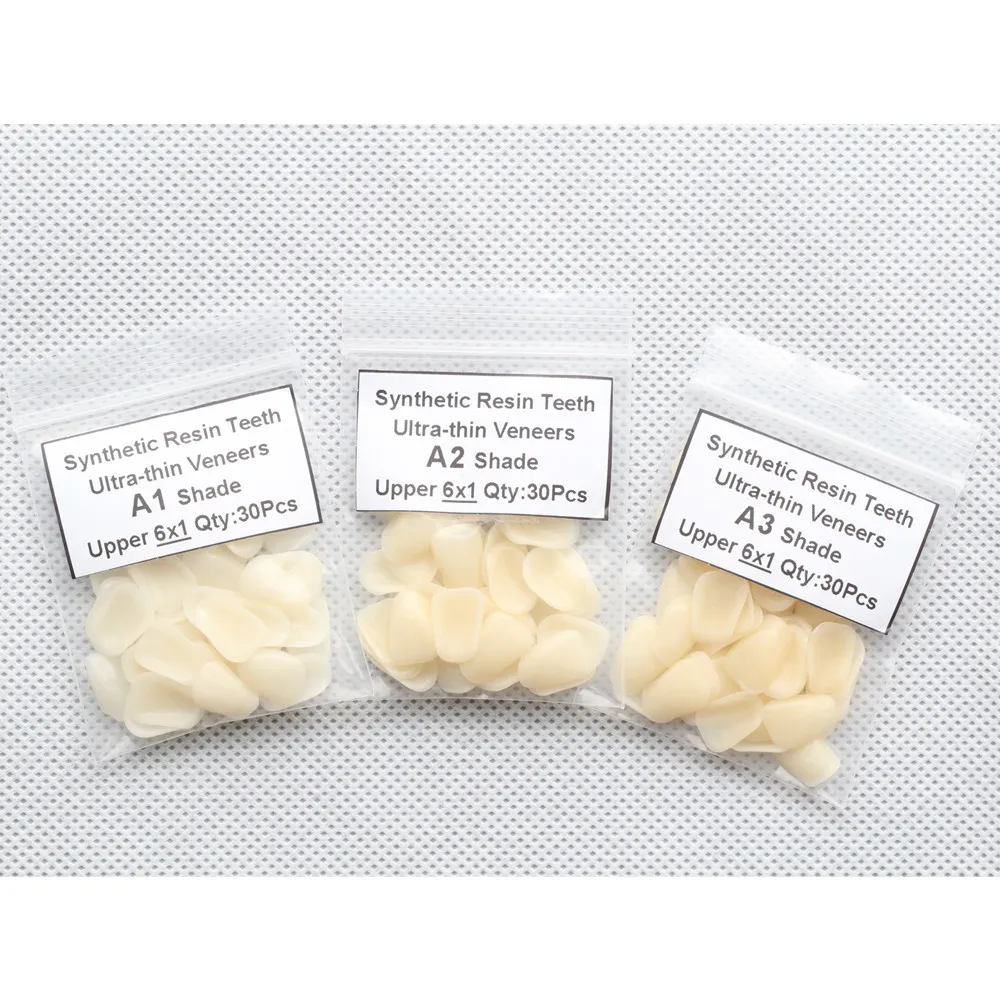 3 Packs Dental Ultrathin A1/A2/A3 Shade Upper Anterior Composite Synthetic Resin Teeth Veneers Tooth Restorative Whitening
3 Packs Dental Ultrathin A1/A2/A3 Shade Upper Anterior Composite Synthetic Resin Teeth Veneers Tooth Restorative Whitening