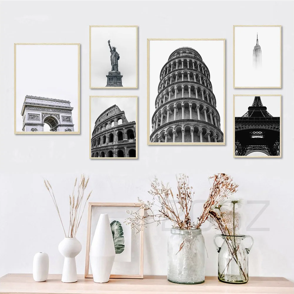 Nordic Poster Paris Tower Triumphal Arch Colosseo Empire State Building Wall Art Canvas Painting Wall Pictures For Living Room
Nordic Poster Paris Tower Triumphal Arch Colosseo Empire State Building Wall Art Canvas Painting Wall Pictures For Living Room