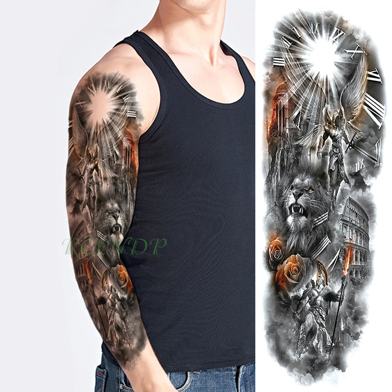 Waterproof Temporary Tattoo Sticker roman warrior fighting field lion arm large tatoo fake tatto flash tattoos for men women
Waterproof Temporary Tattoo Sticker roman warrior fighting field lion arm large tatoo fake tatto flash tattoos for men women