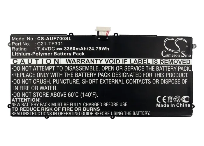 C21 TF301 батареи Cameron Sino 3350mAh для Asus TF700 TF700T |cameron sino|battery forcameron sino battery |