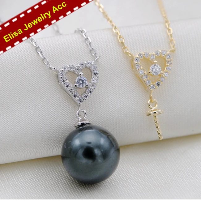 S925 Sterling Silver Heart Pendant Choker Holder Women DIY Pearl Pendant Necklace Accessory Silver&Gold 3Pcs/Lot
S925 Sterling Silver Heart Pendant Choker Holder Women DIY Pearl Pendant Necklace Accessory Silver&Gold 3Pcs/Lot