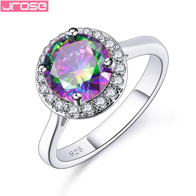 JROSE Beautiful Rainbow Round Zircon Rings For Women Silver 925 Filled Engagement Wedding Jewelry Christmas Party Gifts
JROSE Beautiful Rainbow Round Zircon Rings For Women Silver 925 Filled Engagement Wedding Jewelry Christmas Party Gifts