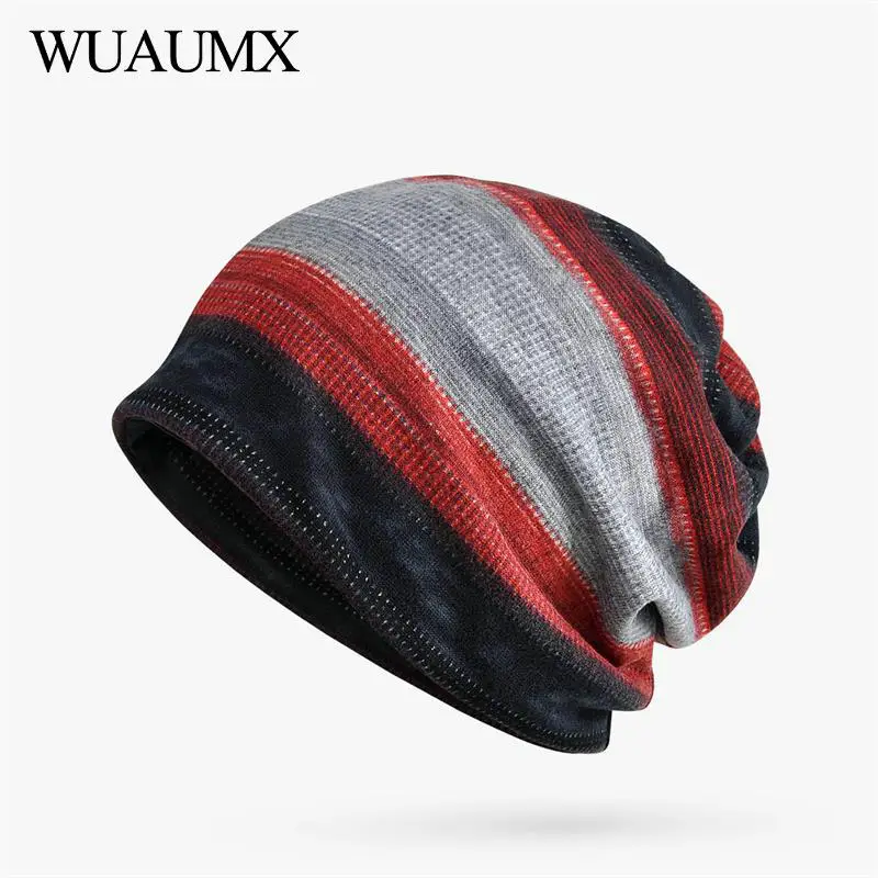 Autumn Winter Striped Beanies Hats For Women and Men Turban Hat With Velvet Head Warm Skullies Beanies Cap czapka zimowa
Autumn Winter Striped Beanies Hats For Women and Men Turban Hat With Velvet Head Warm Skullies Beanies Cap czapka zimowa