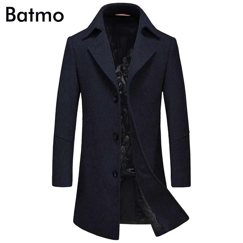 Batmo 2018 Новое поступление Зима Высокое качество шерсти мужской Однобортный
