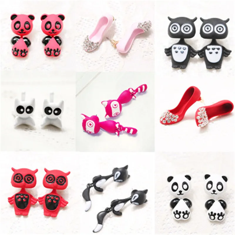 Korean Cute Cartoon Panda Fox Owl Elepant Bear Dog Frog Raccoon Woman Girl Stud Earrings Fashion Jewelry Holiday-KQQE
Korean Cute Cartoon Panda Fox Owl Elepant Bear Dog Frog Raccoon Woman Girl Stud Earrings Fashion Jewelry Holiday-KQQE
