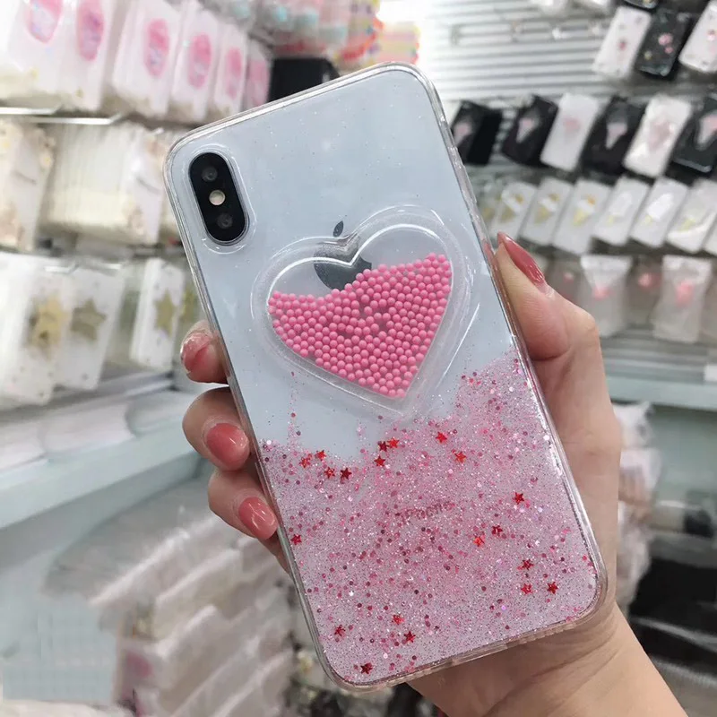 Cute Cartoon Glitter Powder Love Phone Case For iPhone 7 8 Plus X XS MAX XR 6 6s Soft Dynamic Beads 3D Smile Face Cloud Cover
Cute Cartoon Glitter Powder Love Phone Case For iPhone 7 8 Plus X XS MAX XR 6 6s Soft Dynamic Beads 3D Smile Face Cloud Cover