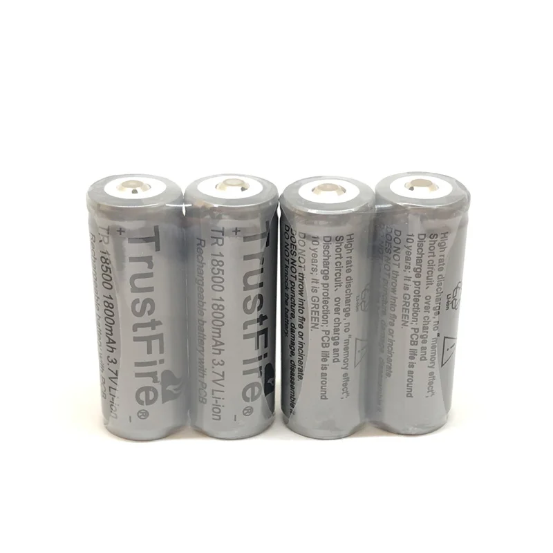 8pcs/lot TrustFire TR 18500 3.7V 1800mAh Lithium Protected with PCB board Rechargeable Battery with Point Head For e-cigarettes
8pcs/lot TrustFire TR 18500 3.7V 1800mAh Lithium Protected with PCB board Rechargeable Battery with Point Head For e-cigarettes