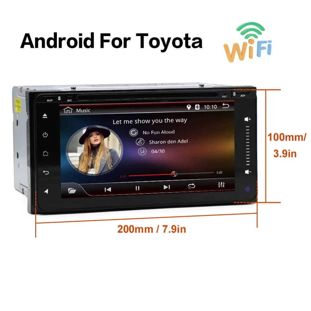 Android 6 0 2G ram автомобильный dvd плеер для Toyota Hilux VIOS старый Camry Prado RAV4 2003 2008 с 4G LTE сети|car