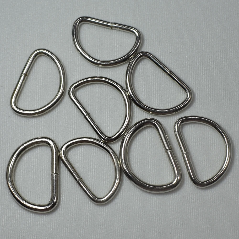 Металлические D образные кольца пряжки 20 шт./лот|Пряжки и крючки| |