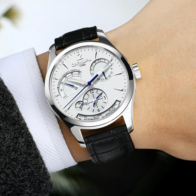 Multifunction Automatic Watches Mens CARNIVAL Top Brand Luxury Business Mechanical Watch Men Waterproof Sport Watch Montre Homme
Multifunction Automatic Watches Mens CARNIVAL Top Brand Luxury Business Mechanical Watch Men Waterproof Sport Watch Montre Homme