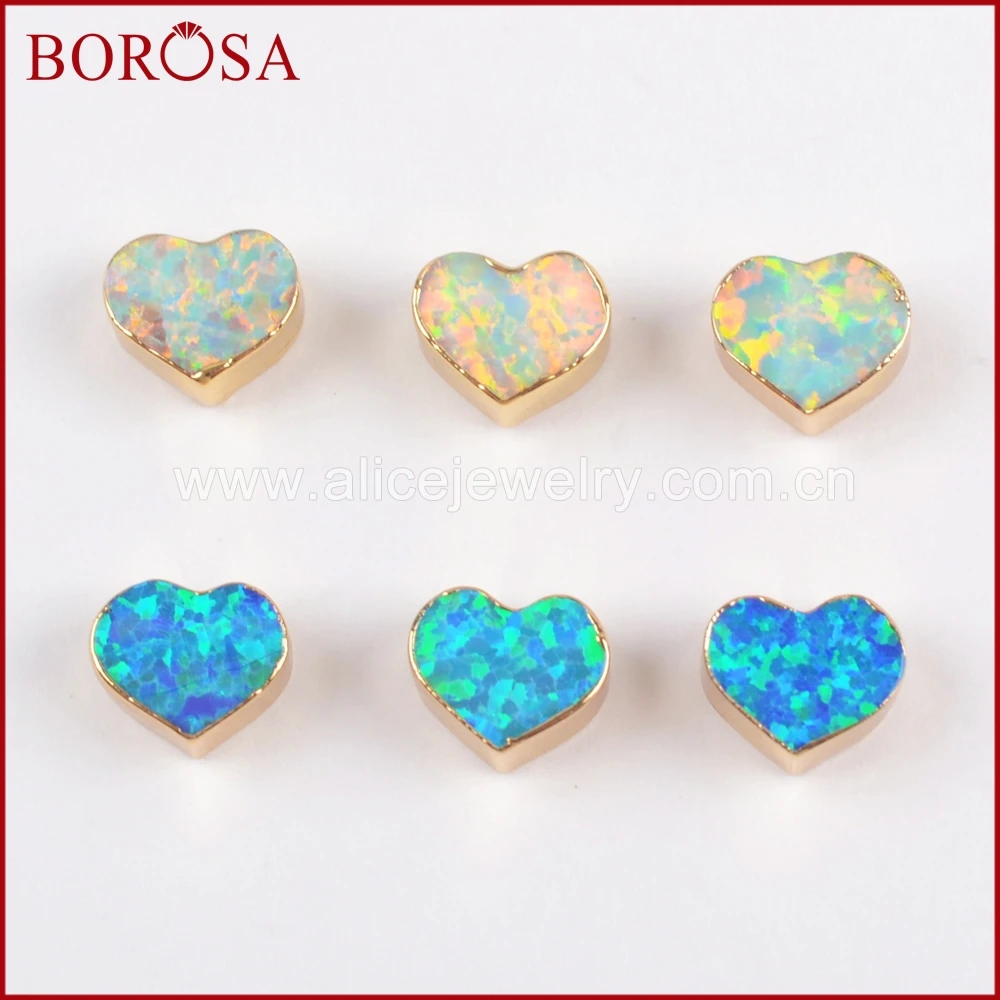 BOROSA 10PCS New 7x8mm Heart Gold Color Japanese Opal Side Drilled Beads Man-made Opal Pendant Beads for Necklace/Bracelet G1564
BOROSA 10PCS New 7x8mm Heart Gold Color Japanese Opal Side Drilled Beads Man-made Opal Pendant Beads for Necklace/Bracelet G1564