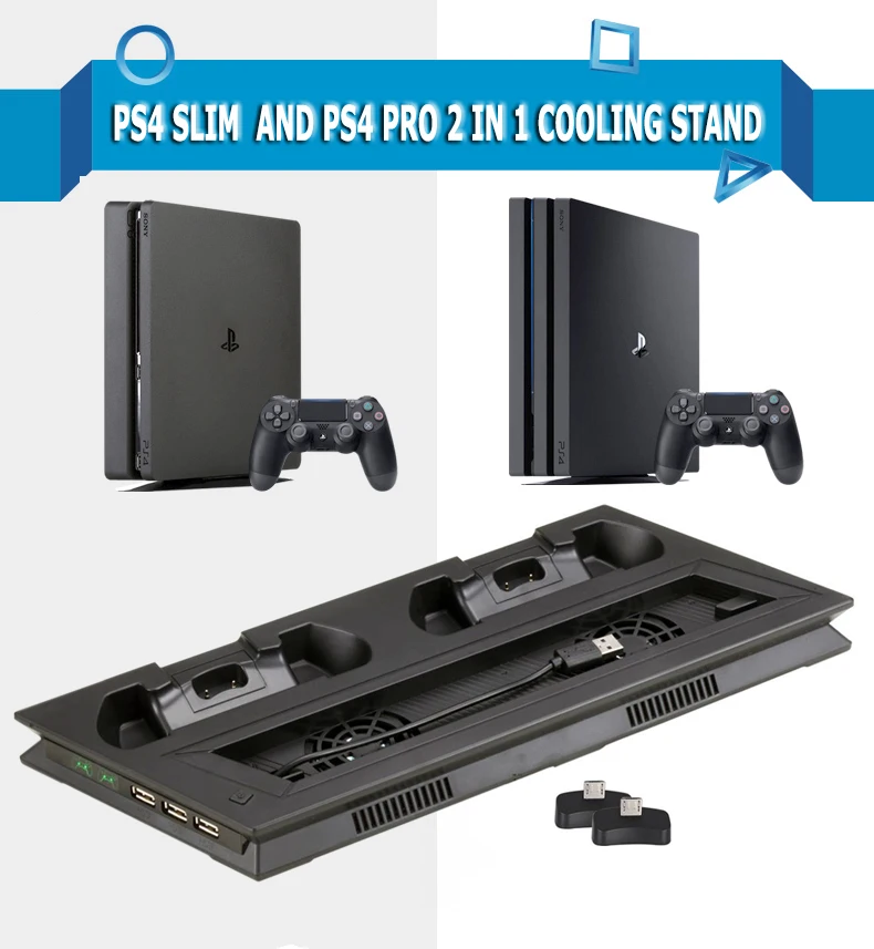 Вертикальная охлаждающая зарядная подставка для PS4 PRO P S4 док станция джойстика 4