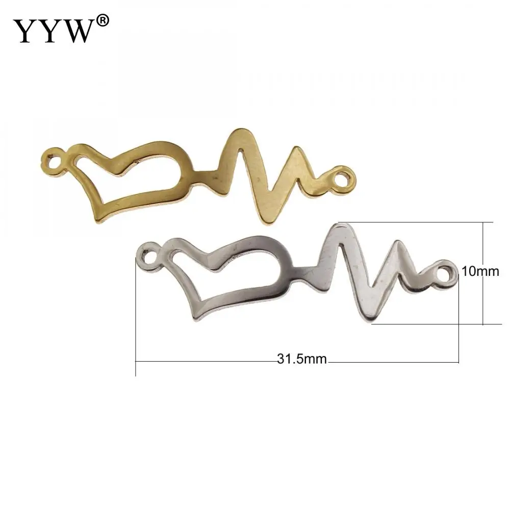 50PCs/Lot Bijoux Jewelry Accessories DIY Designer Findings Stainless Steel 1/1loop Heartbeat Beaded Beading Charm Connector
50PCs/Lot Bijoux Jewelry Accessories DIY Designer Findings Stainless Steel 1/1loop Heartbeat Beaded Beading Charm Connector
