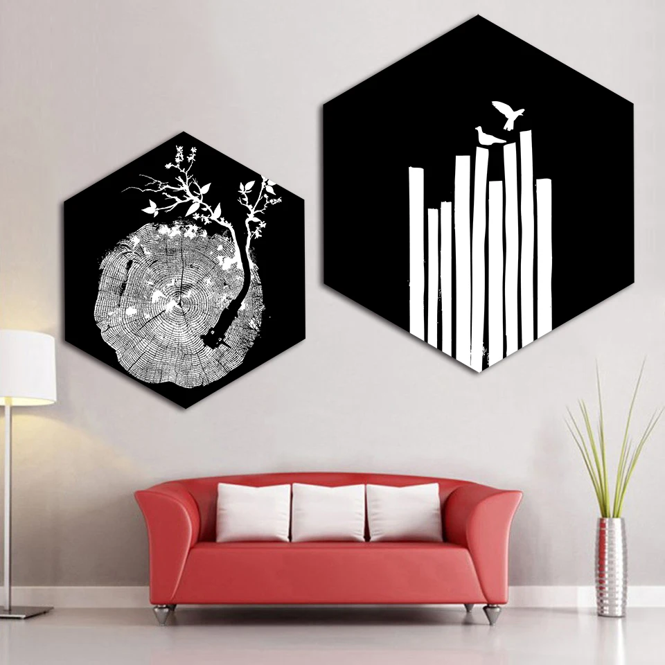 Minimalism Hexagon Pictures Black And White Stump Painting Wall Art Canvas Prints Bird Tree Nordic Poster Home Decor Living Room
Minimalism Hexagon Pictures Black And White Stump Painting Wall Art Canvas Prints Bird Tree Nordic Poster Home Decor Living Room
