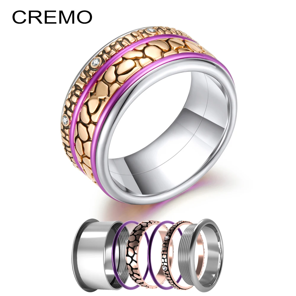 Cremo леопардовые аксессуары внутреннее кольцо для женщин из нержавеющей стали Malti