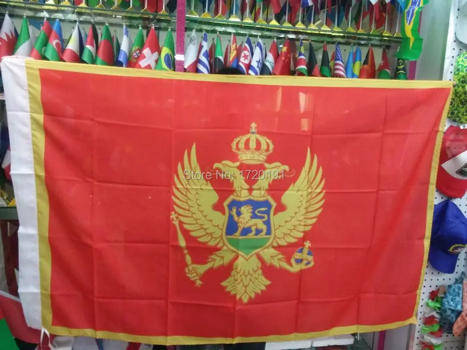 Флаг мира Летающий natioal 100% полиэстер печатные флаги и баннеры Montenegro 3*5 футов