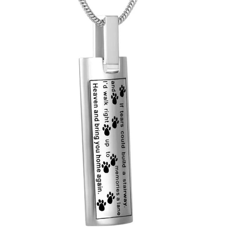 New Arrive Pet Urn Necklace Dog/Cat Paw Cremation Jewelry Stainless Steel Animal Ashes Keepsake Memorial Locket with Filling Kit
New Arrive Pet Urn Necklace Dog/Cat Paw Cremation Jewelry Stainless Steel Animal Ashes Keepsake Memorial Locket with Filling Kit