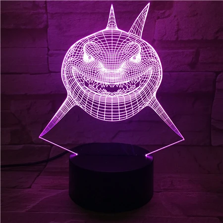 3D-086 Cartoon Shark 3D Lava Lamp Halloween 7 Color Changing LED Night Light Mood Decor Gift Bedroom Table Lamp
3D-086 Cartoon Shark 3D Lava Lamp Halloween 7 Color Changing LED Night Light Mood Decor Gift Bedroom Table Lamp