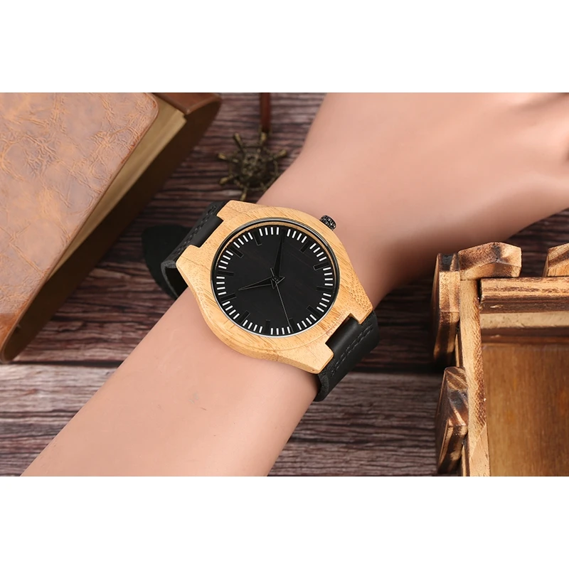 YISUYA Men's Bamboo Wooden Wrist Watch Black Dial White Scale Special Design Qaurtz Creative Watches Nature Wood Women Watch
YISUYA Men's Bamboo Wooden Wrist Watch Black Dial White Scale Special Design Qaurtz Creative Watches Nature Wood Women Watch