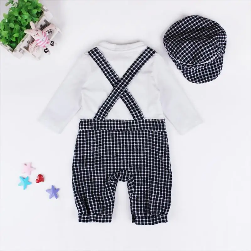 Cool Baby Boys Clothing Set Gentleman Rompers + Hat Suits Plaid Newborn Infant Long Sleeeve Baby Boy Outfits Spring Autumn
Cool Baby Boys Clothing Set Gentleman Rompers + Hat Suits Plaid Newborn Infant Long Sleeeve Baby Boy Outfits Spring Autumn