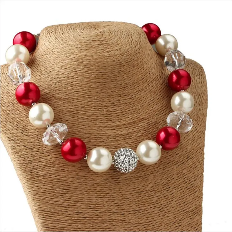 wholesale 5PCS Kids Bubblegum Chunky Pearl Necklace Handmade Round Necklace Red White Beads Necklace For Girls/Child
wholesale 5PCS Kids Bubblegum Chunky Pearl Necklace Handmade Round Necklace Red White Beads Necklace For Girls/Child