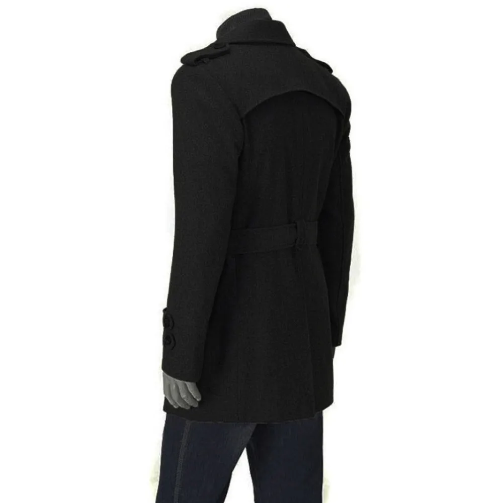 Men Jacket Warm Winter Trench Long Outwear Double Buttons Turn-down Collar Simplicity Overcoat #1811
Men Jacket Warm Winter Trench Long Outwear Double Buttons Turn-down Collar Simplicity Overcoat #1811